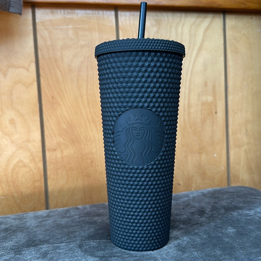 Starbucks Plastic Black Matte Studded Venti Tumbler, 24 oz